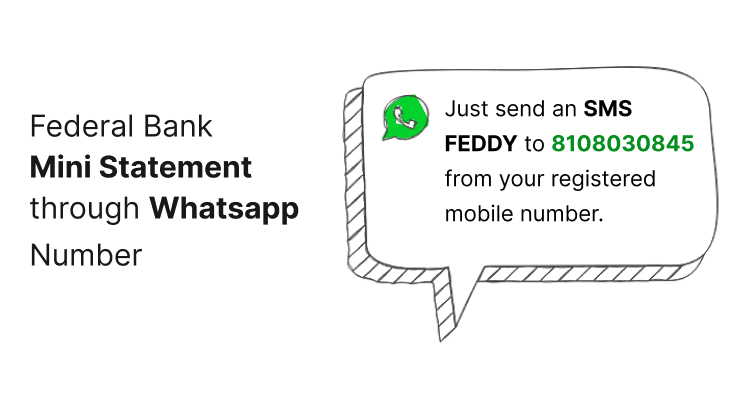 Federal Bank Mini Statement Through WhatsApp Number